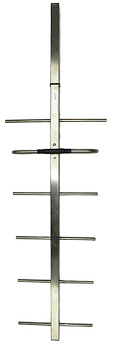 UHF 6 element square boom Yagi, 316 stainless steel, 380-520MHz, specify 20MHz, 150W, N-type female, 250mm cable, 9dBd – 1.2m